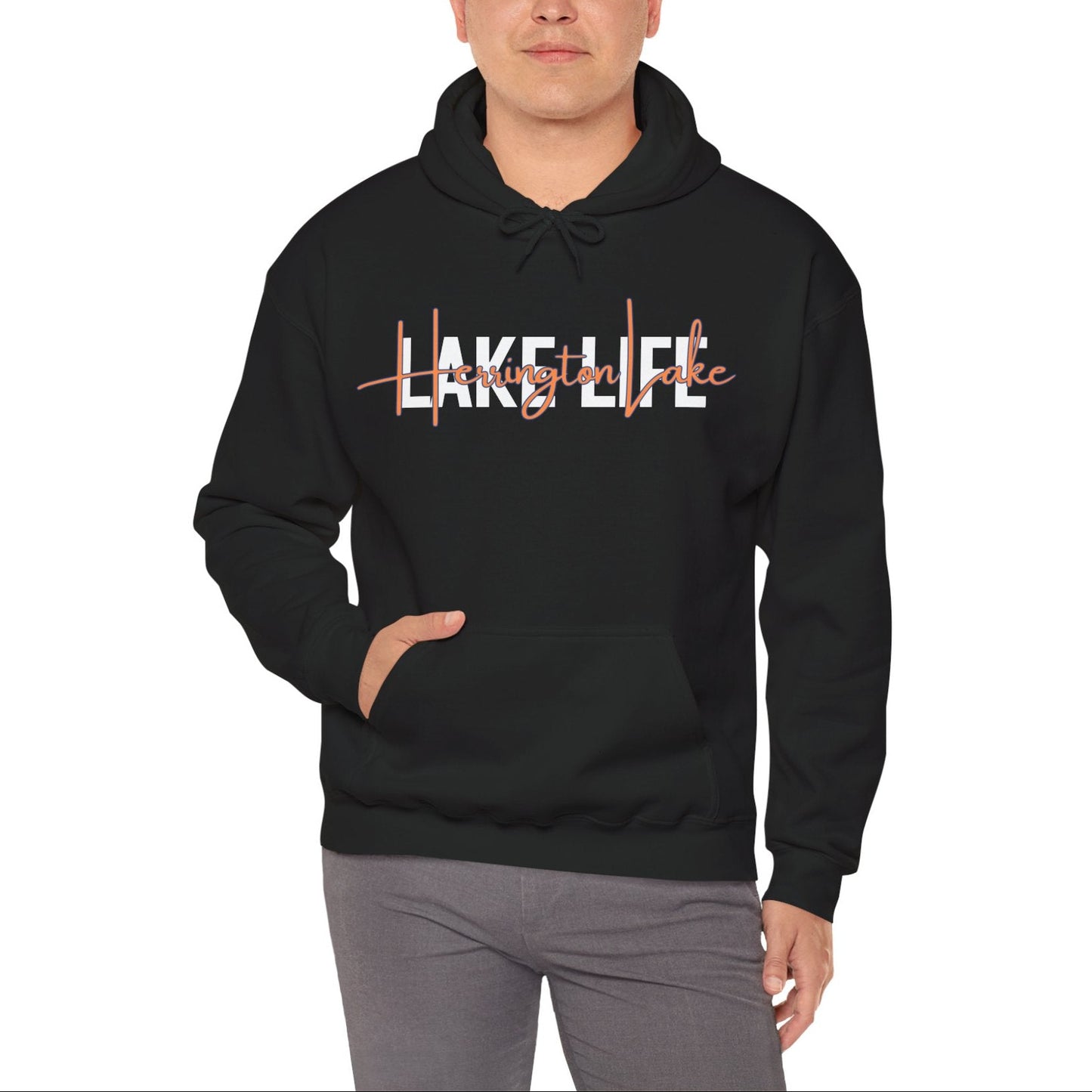 The Herrington Lake Life "Stack" Collection Unisex Heavy Blend™ Hooded Sweatshirt