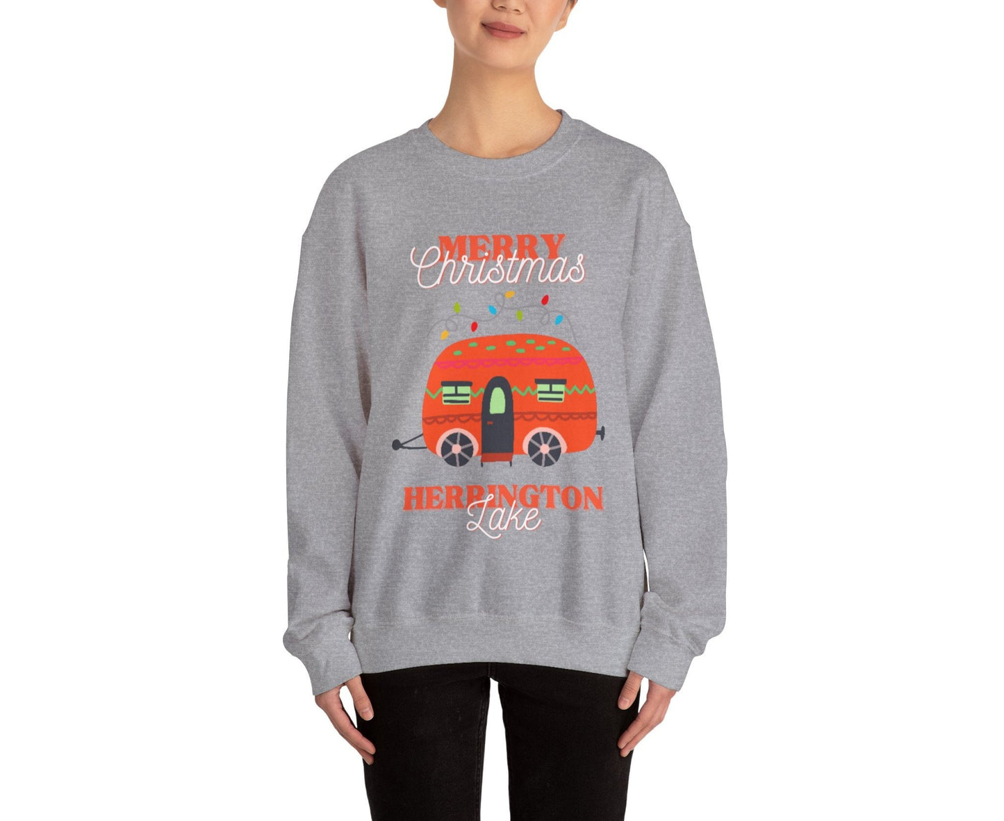 "It's A Camper Christmas" Herrington Lake Heavy Blend™ Crewneck Sweatshirt