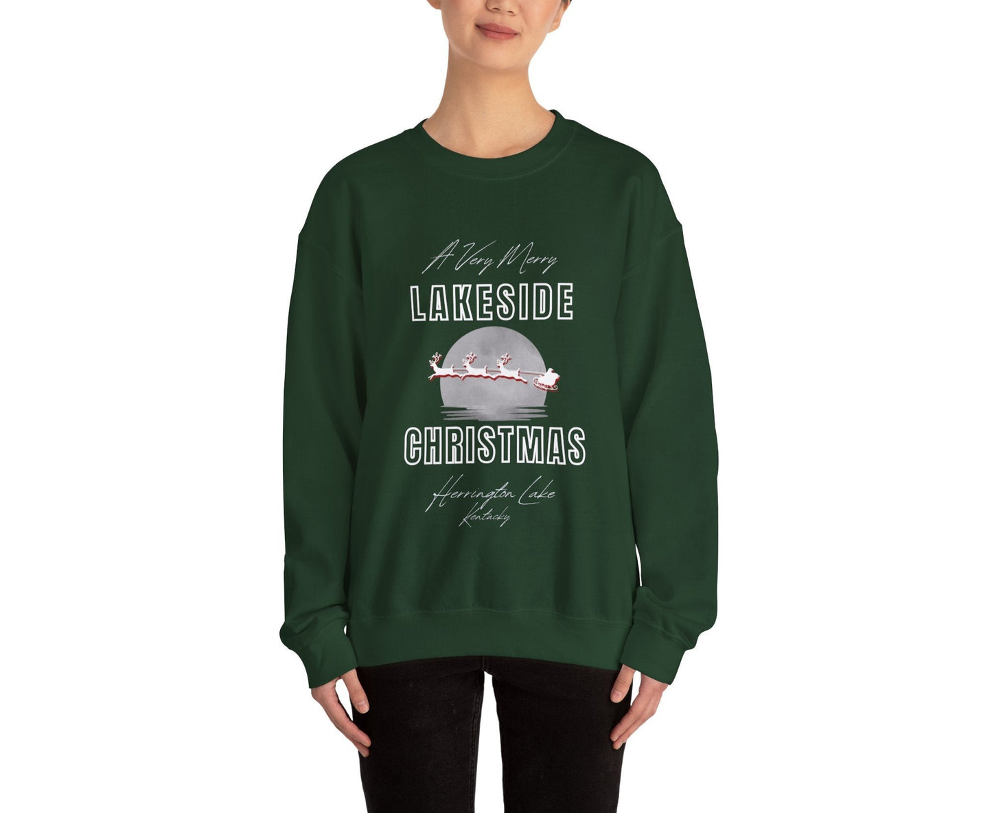 "A Very Merry Lakeside Christmas" Heavy Blend™ Crewneck Sweatshirt