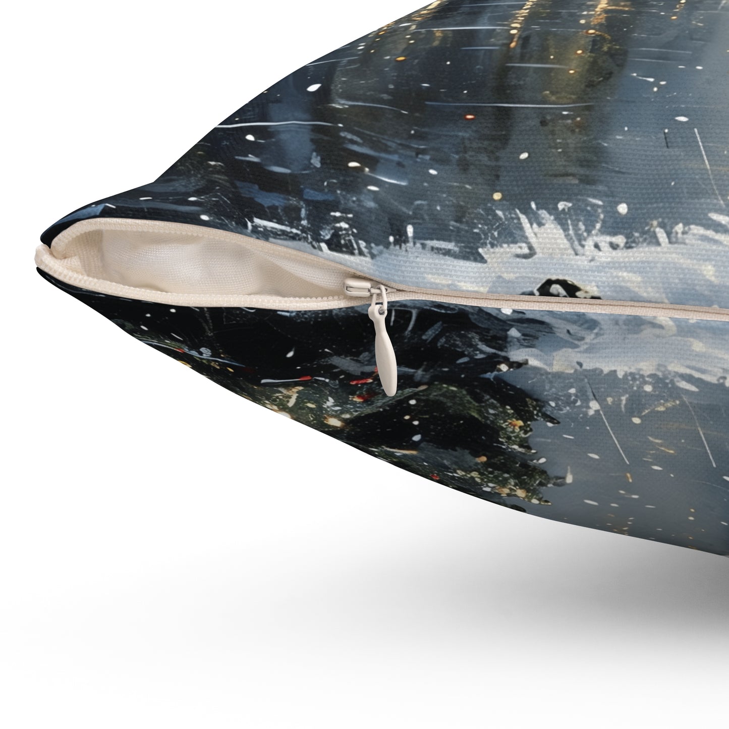 "Santa Over Herrington" Spun Polyester Square Accent Pillow