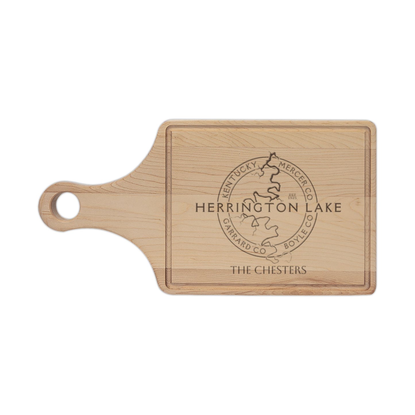 Custom Personalized Herrington Lake Classic Collection Wooden Cutting Board (Engraving - Maple & Walnut)