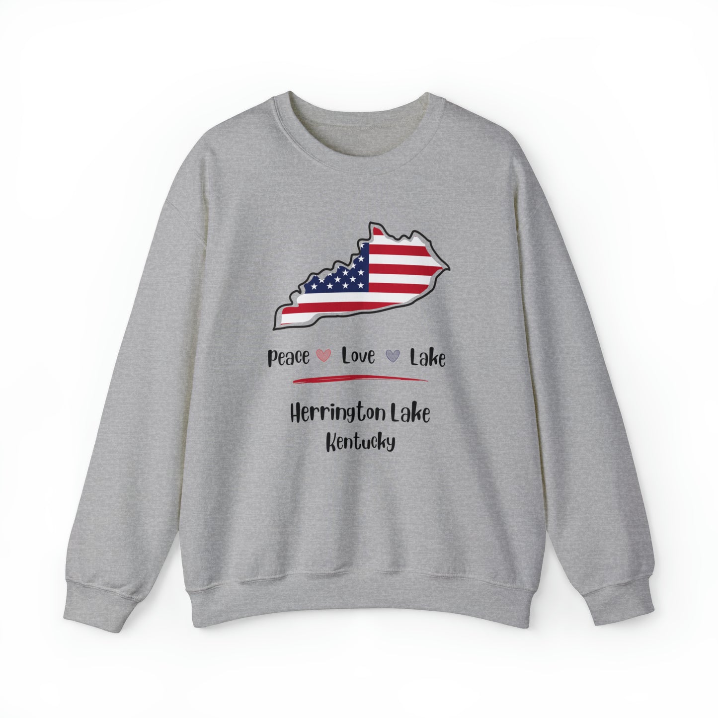 Peace, Love, Lake HLKY Heavy Blend™ Crewneck Sweatshirt