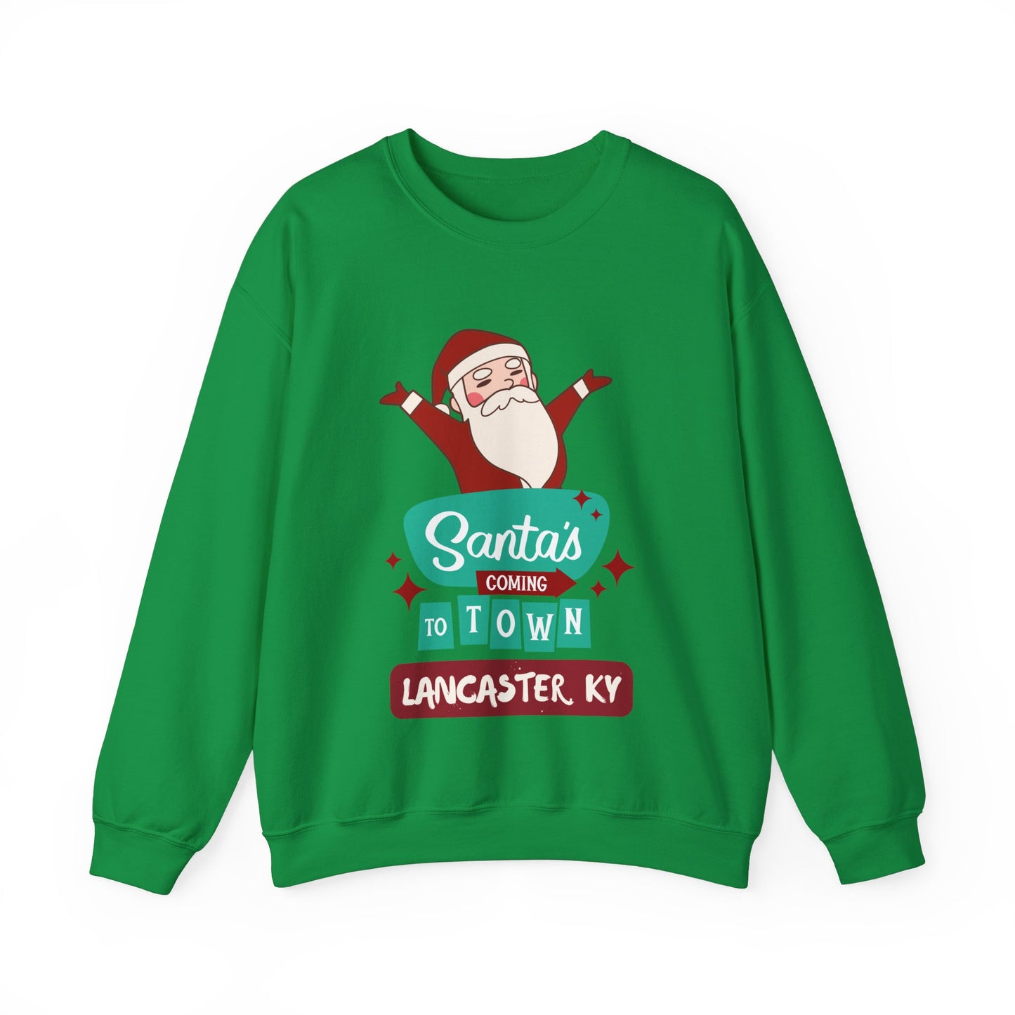 Santa is Coming to Lancaster KY Heavy Blend™ Crewneck Sweatshirt