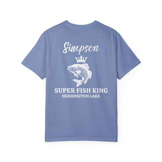 Custom Personalized Herrington Lake "Fish King" Double-Sided Premium Garment-Dyed Comfort Colors TShirt
