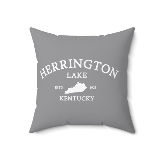 "Simply Herrington" Spun Polyester Square Accent Pillow (Light Grey)