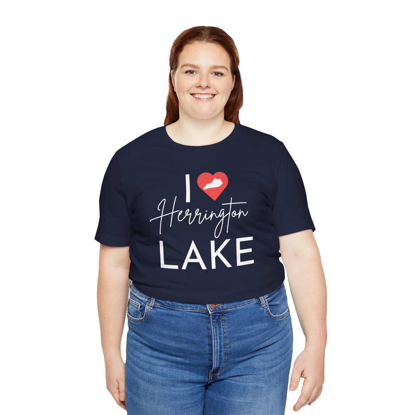 I ❤️ Herrington Lake Unisex Jersey Knit Cotton Short Sleeve Tee