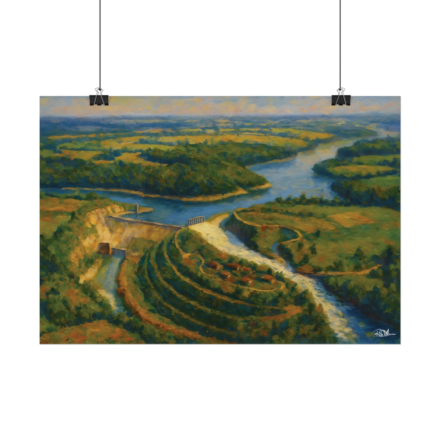 "Dix Dam: A Painter's Perspective" Textured Watercolor Matte Posters (285 gsm watercolor paper)