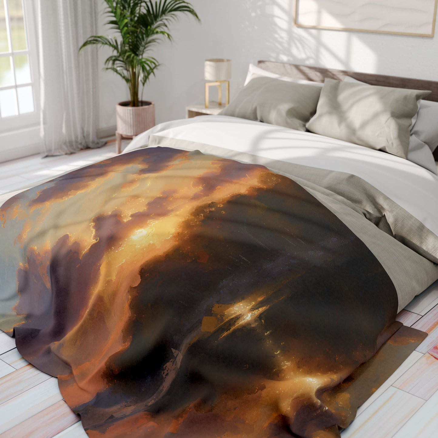 "Fall Dawn Over Herrington" 2025 Arctic Fleece Blanket