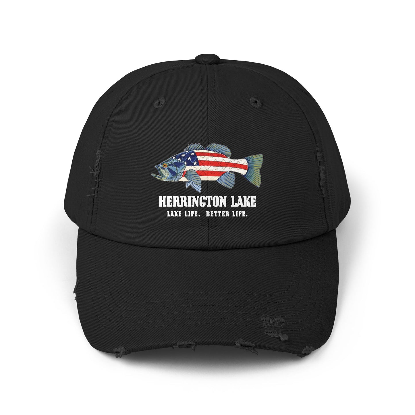 Herrington Lake Patriots All-American Angler Distressed Cap