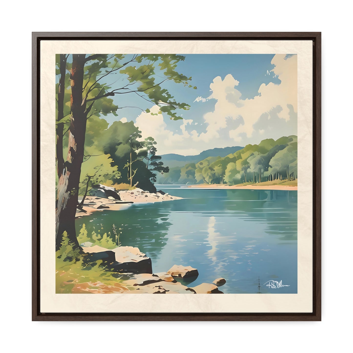 "Afternoon in the Cove" Gallery Canvas Wrap with Poplar Wood Frame