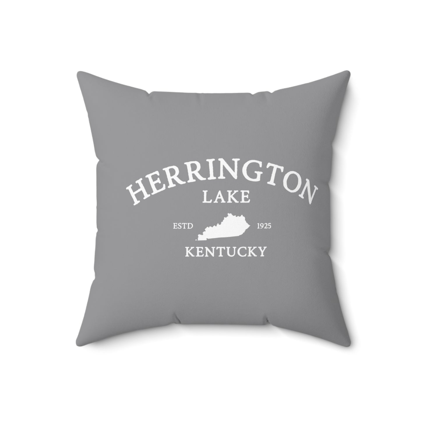 "Simply Herrington" Spun Polyester Square Accent Pillow (Light Grey)