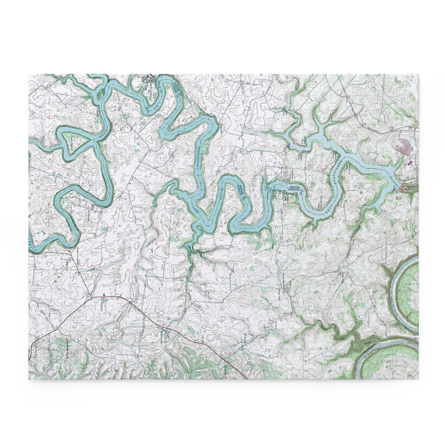 Herrington Lake 1952 Topography Map Puzzle (252, 500-Piece)