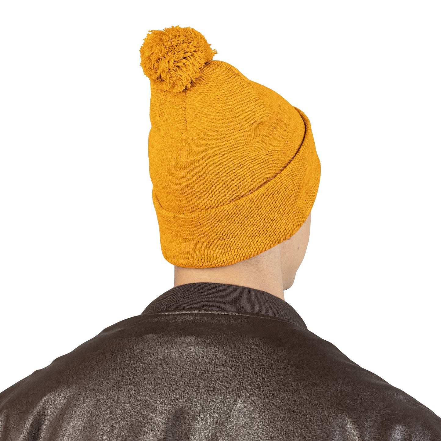 Embroidered Herrington Lake Script Pom-Pom Knit Cap