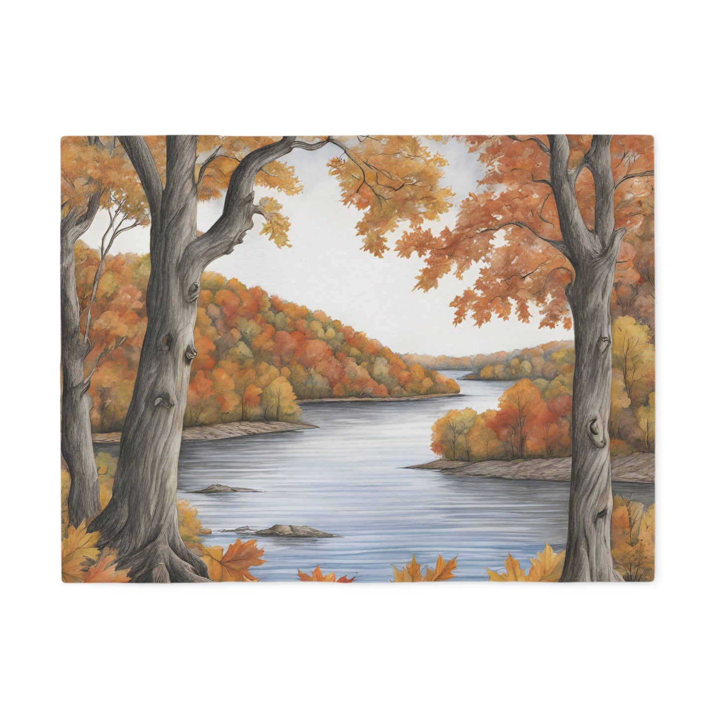 "Fall On Herrington LakeScape - 1" Sweatshirt Blanket