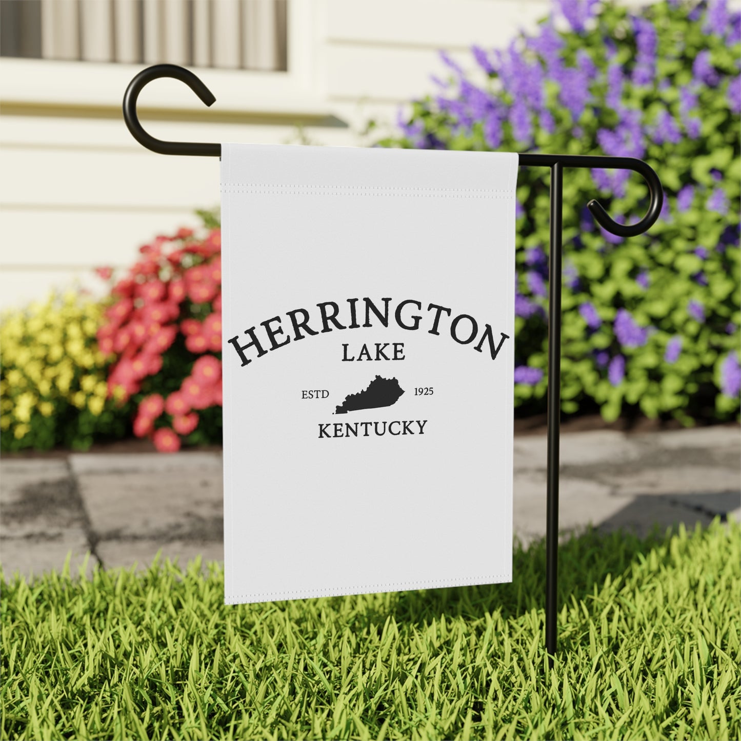 Simply Herrington House Banner and Garden Flag - Black on White