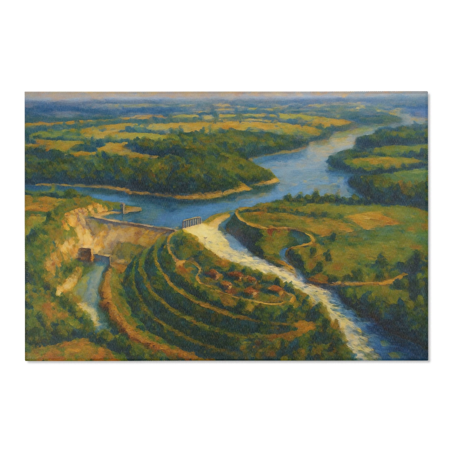 Dix Dam - Herrington Lake Chenille Area Rug