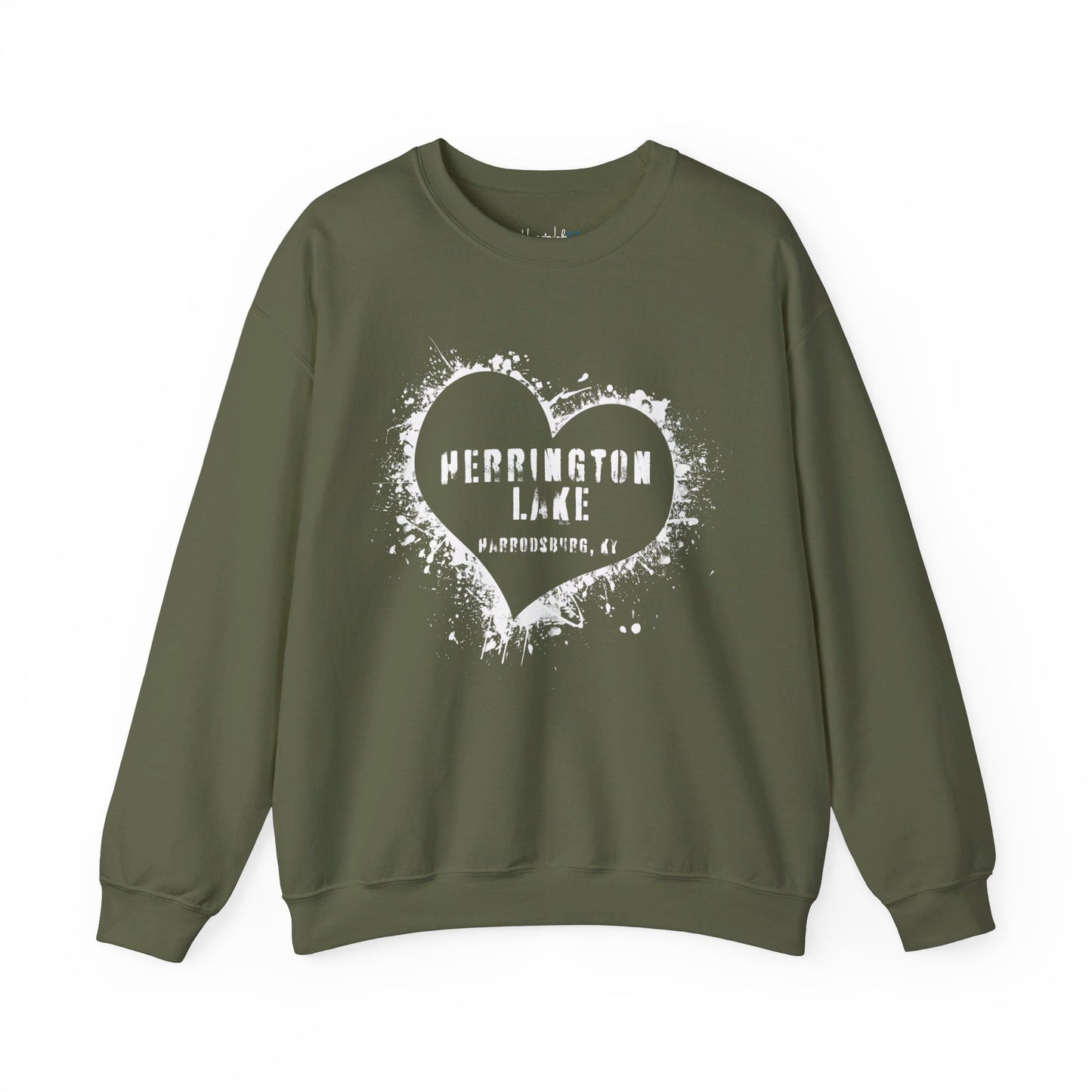 Herrington Lake Heart & Hometown Unisex Heavy Blend™ Crewneck Sweatshirt (Harrodsburg, KY)