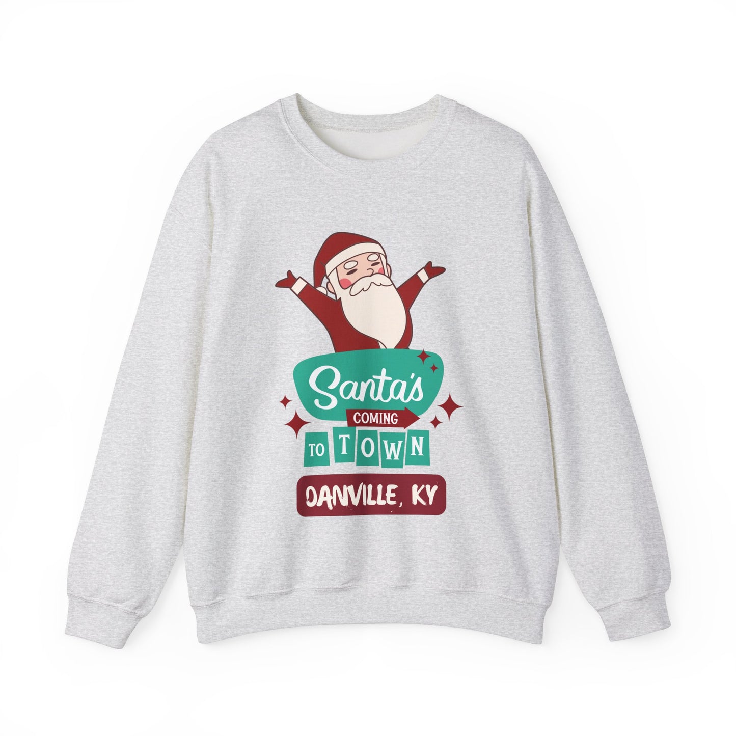 Santa is Coming to Danville KY Heavy Blend™ Crewneck Sweatshirt