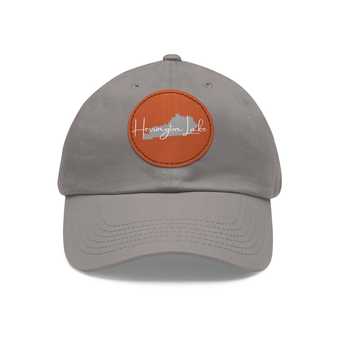 Herrington Lake Signature Collection Dad Hat with Leather Patch (Round)