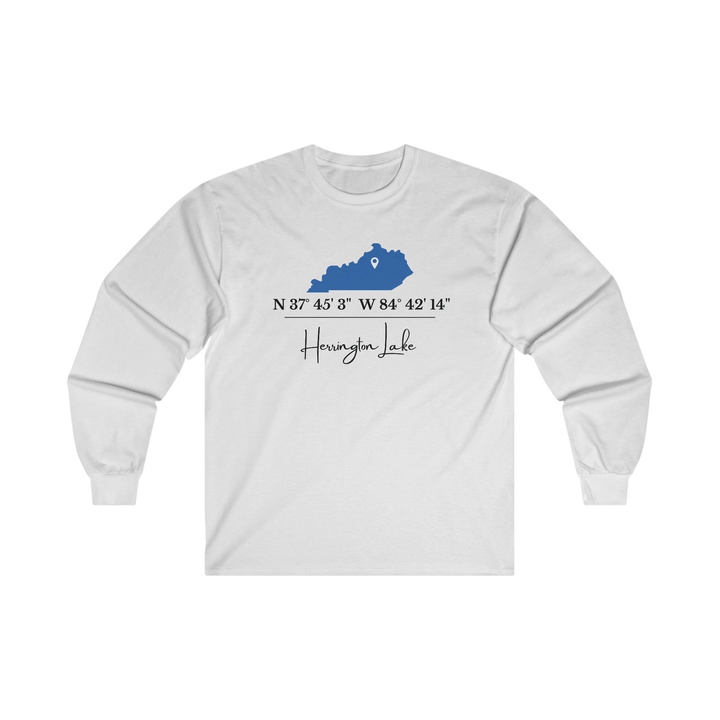 Herrington Lake Coordinates Long Sleeve Ultra Cotten Tee