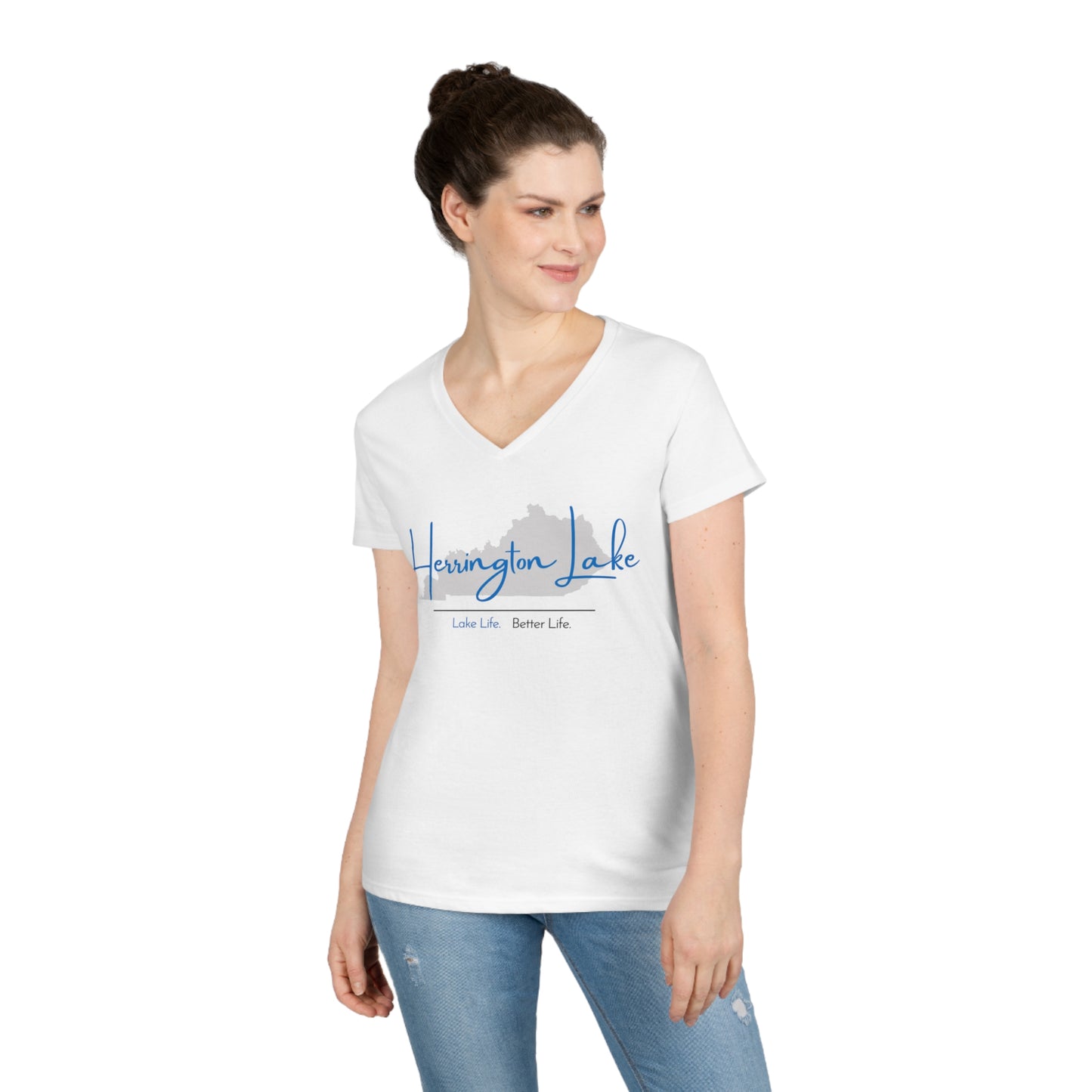 Herrington Lake Signature Collection Ladies' V-Neck T-Shirt