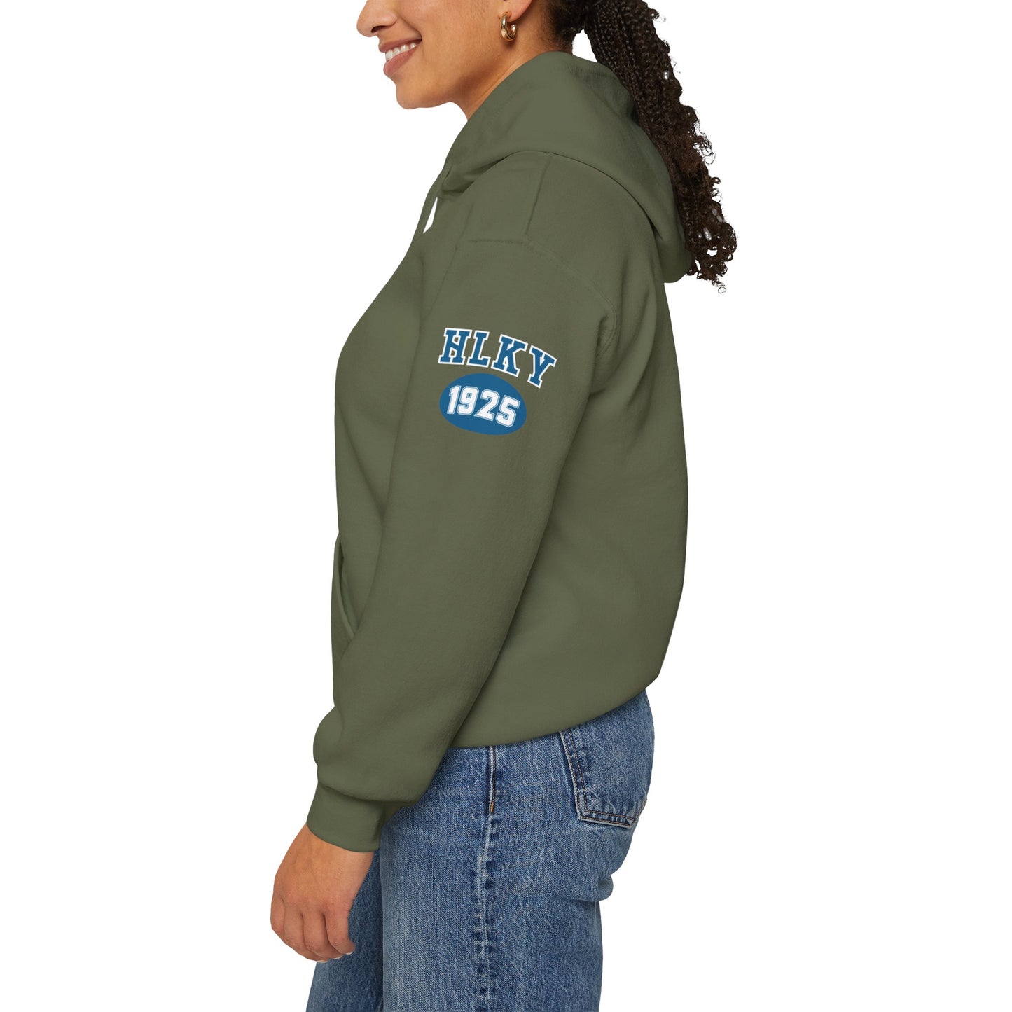 Herrington Lake Collegiate Collection Unisex Heavy Blend™ Hooded Sweatshirt w/ Printed Sleeve Accent