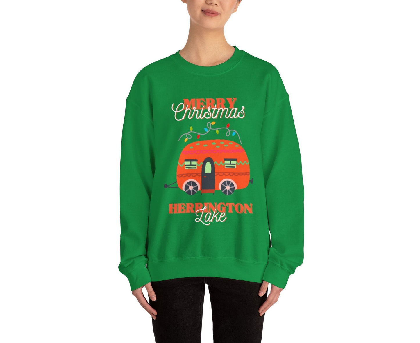 "It's A Camper Christmas" Herrington Lake Heavy Blend™ Crewneck Sweatshirt