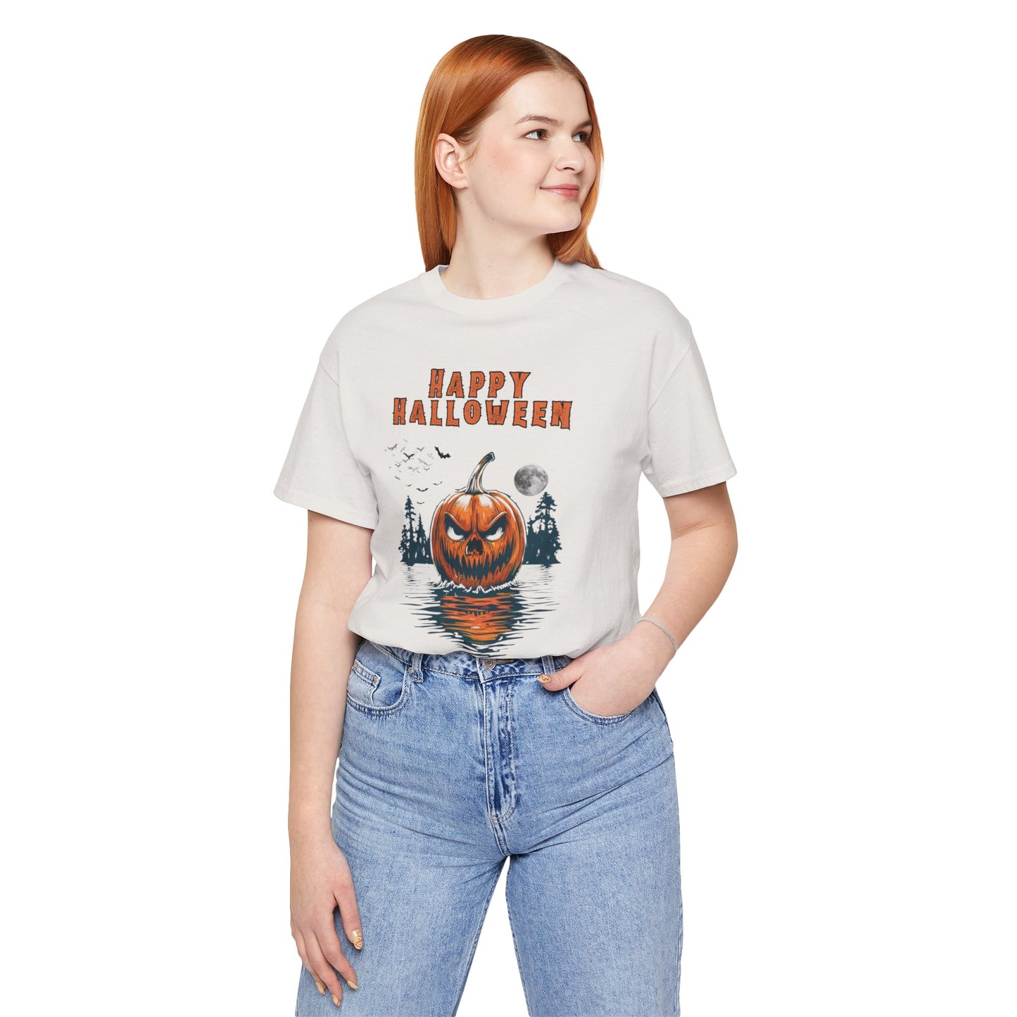 HAPPY HALLOWEEN From Herrington Unisex Jersey Knit Cotton Short Sleeve Tee