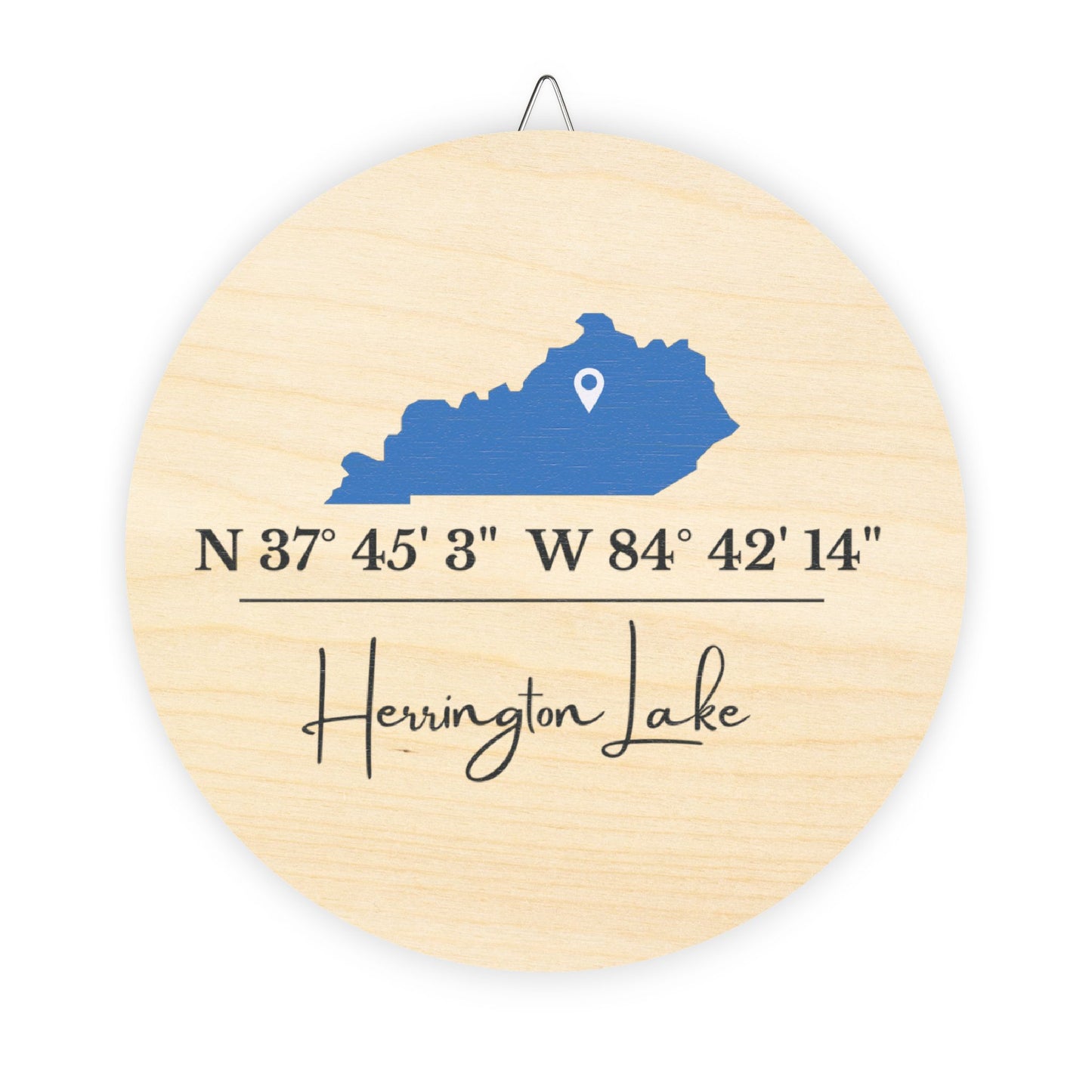 Custom Herrington Lake Coordinates Wood Signs