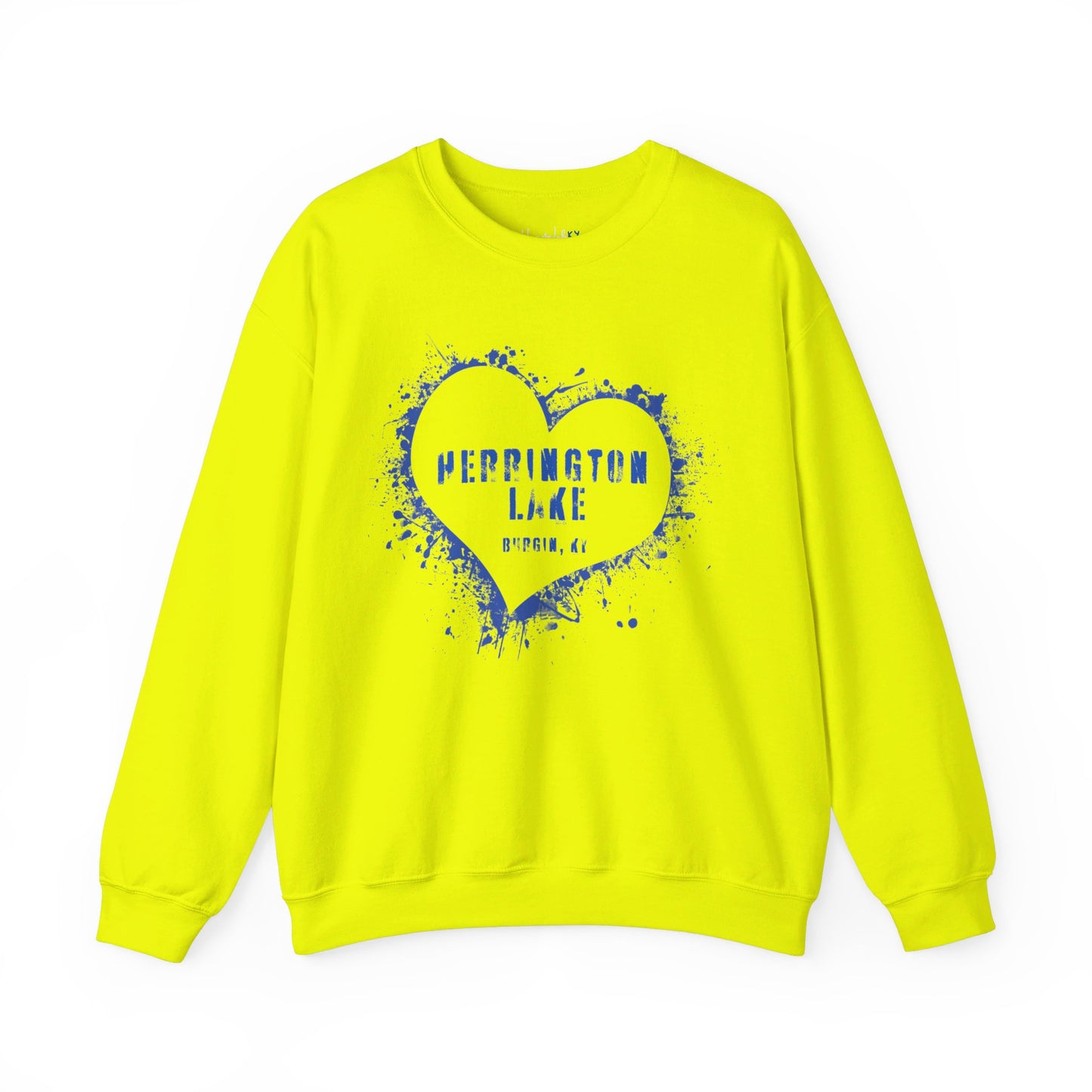 Herrington Lake Heart & Hometown Unisex Heavy Blend™ Crewneck Sweatshirt (Burgin, KY)