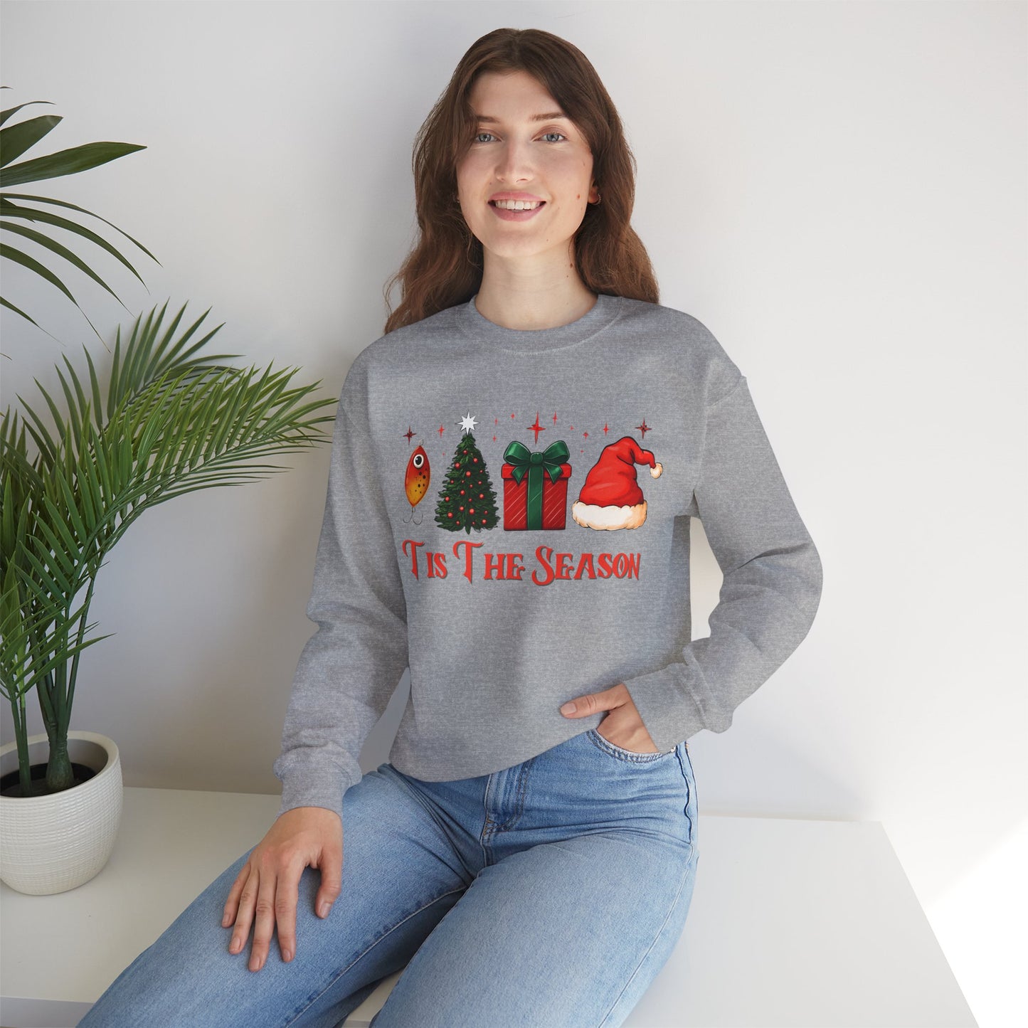 Angler's Christmas Unisex Heavy Blend™ Crewneck Sweatshirt