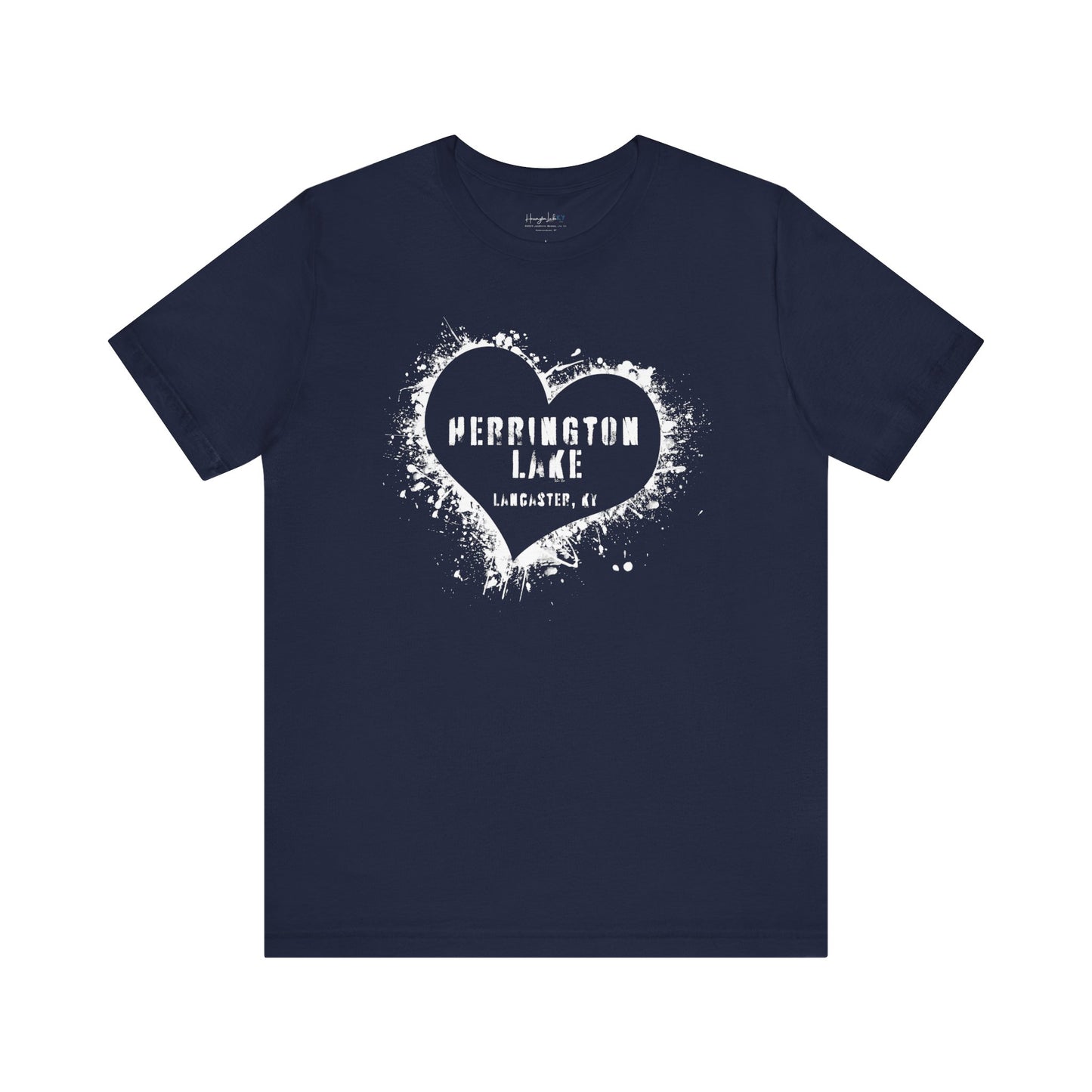 Herrington Lake Heart & Hometown Jersey Knit Cotton Tee (Lancaster, KY)