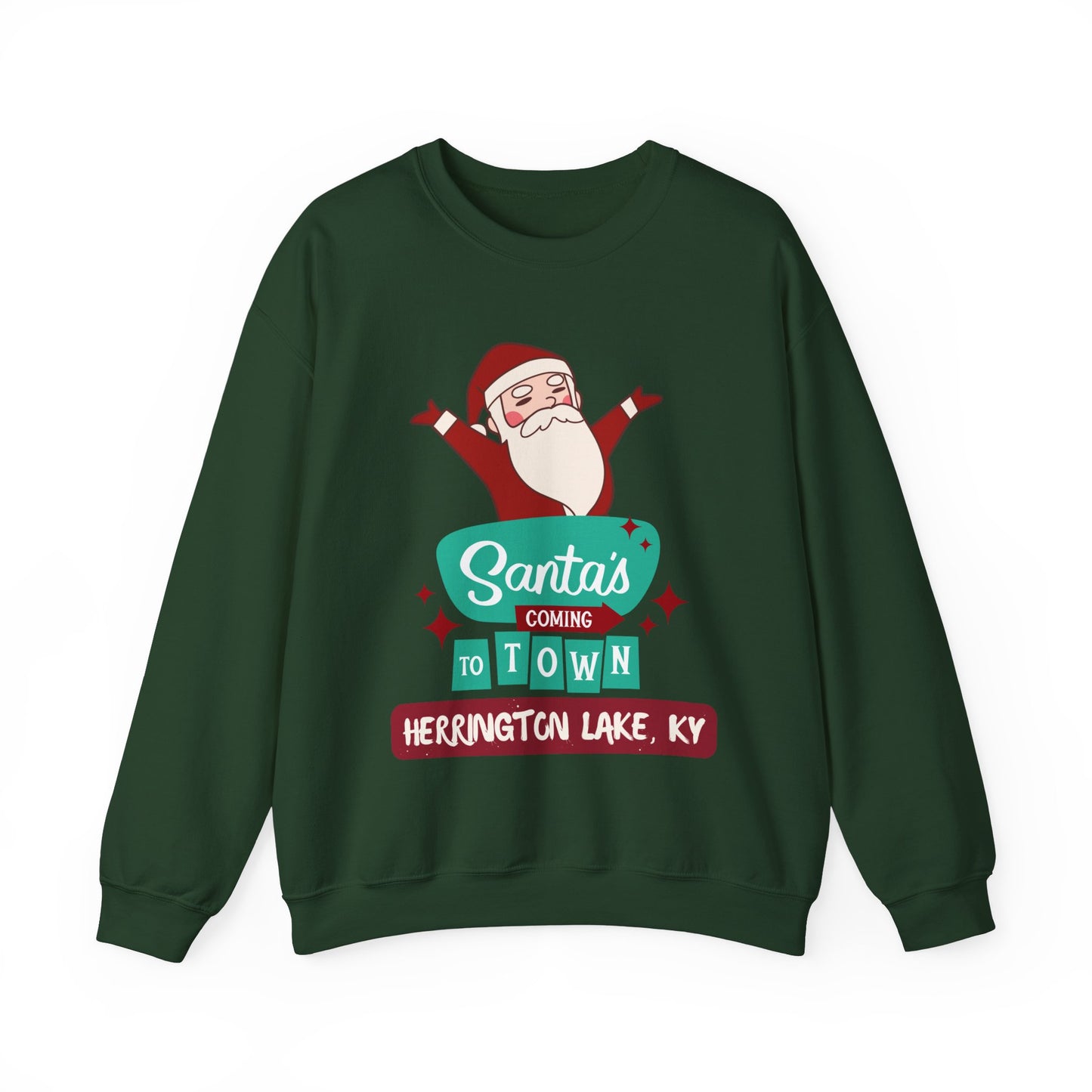 Santa is Coming to Herrington Lake Heavy Blend™ Crewneck Sweatshirt