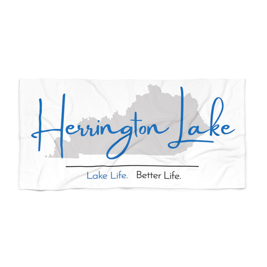 Herrington Lake Signature Collection Beach Towel (White)