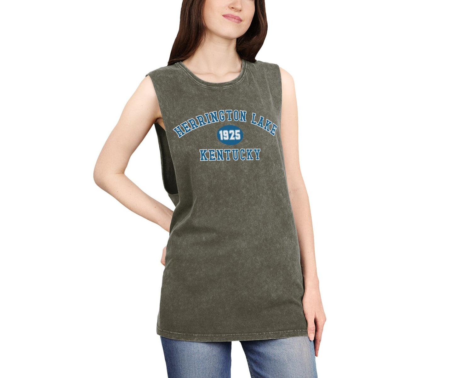 Herrington Lake Collegiate Collection Unisex Stonewash Tank Top