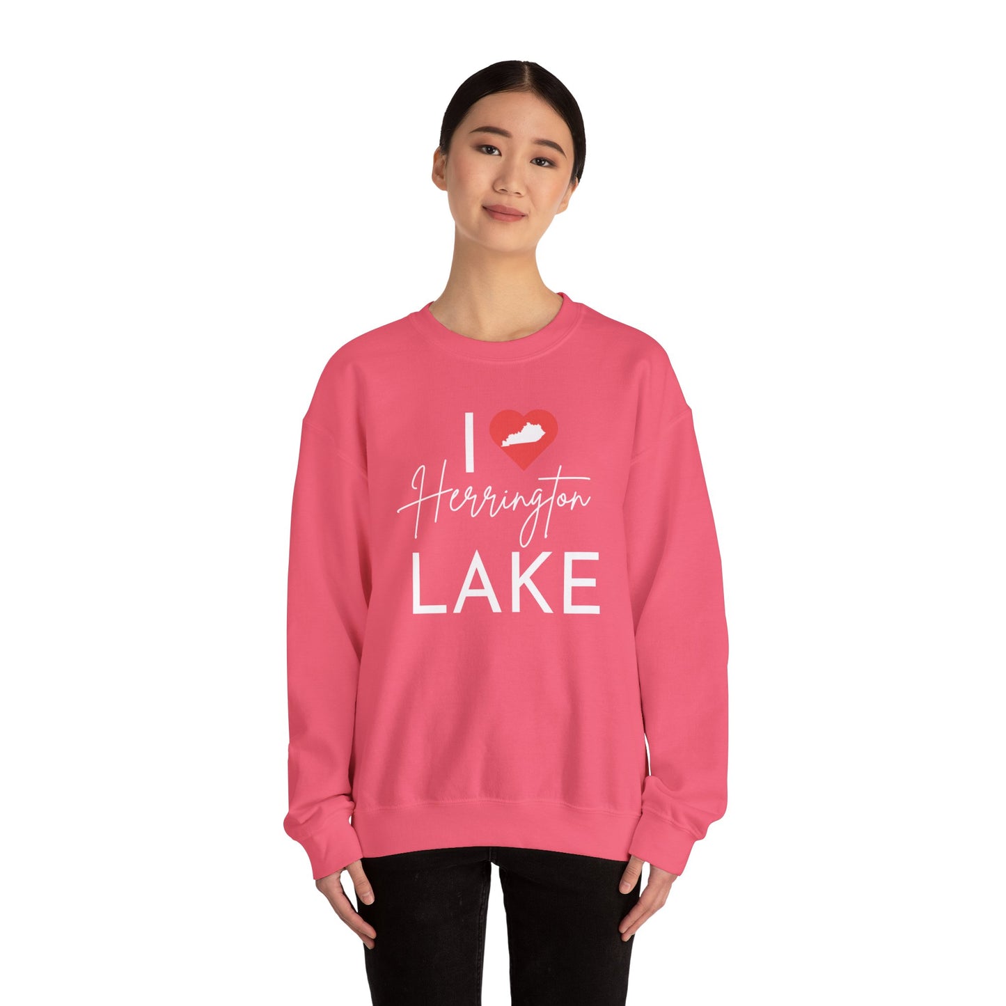 I ❤️ Herrington Lake Heavy Blend™ Crewneck Sweatshirt