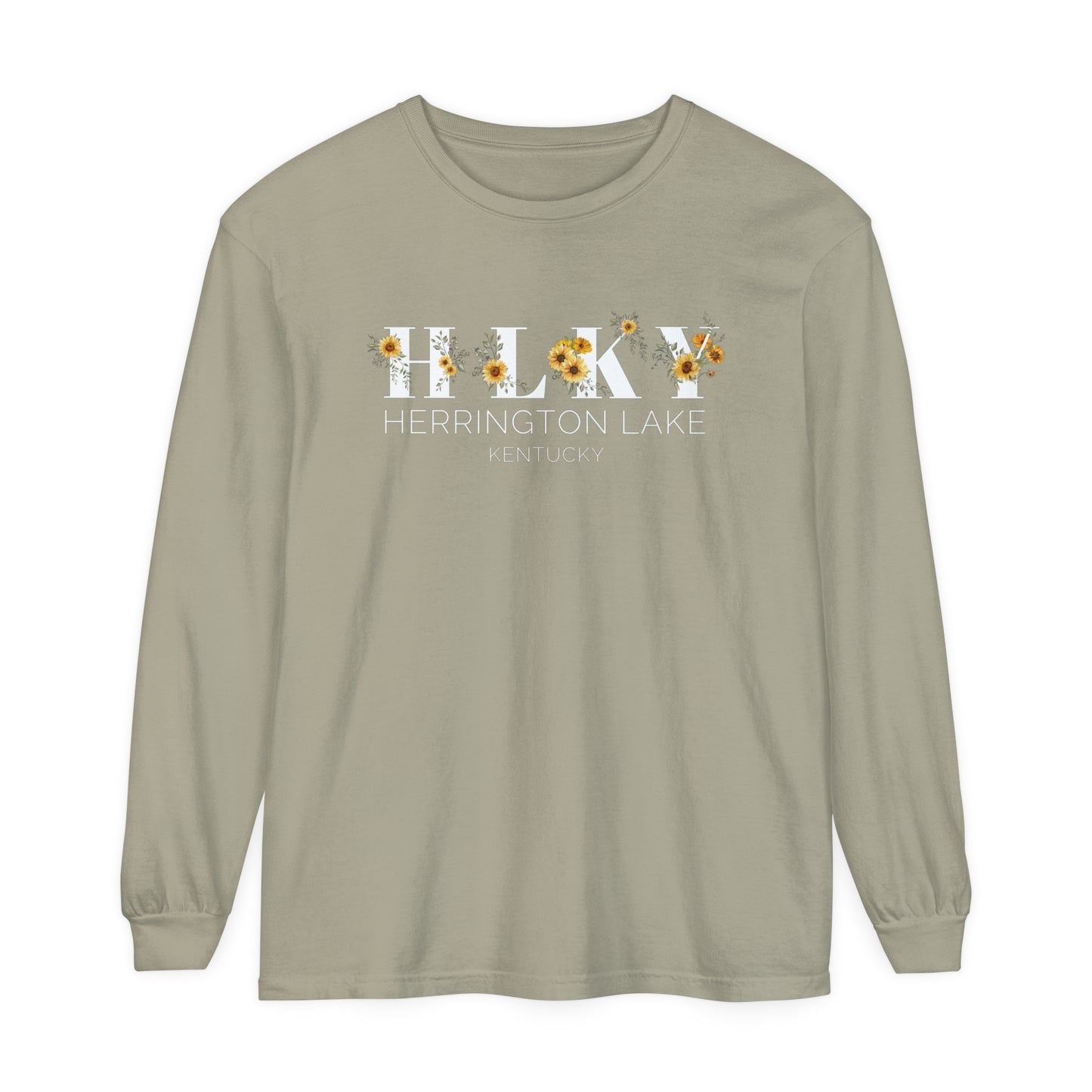 HLKY Collection Sunflowers Garment-Dyed Comfort Colors™ Long Sleeve T-Shirt