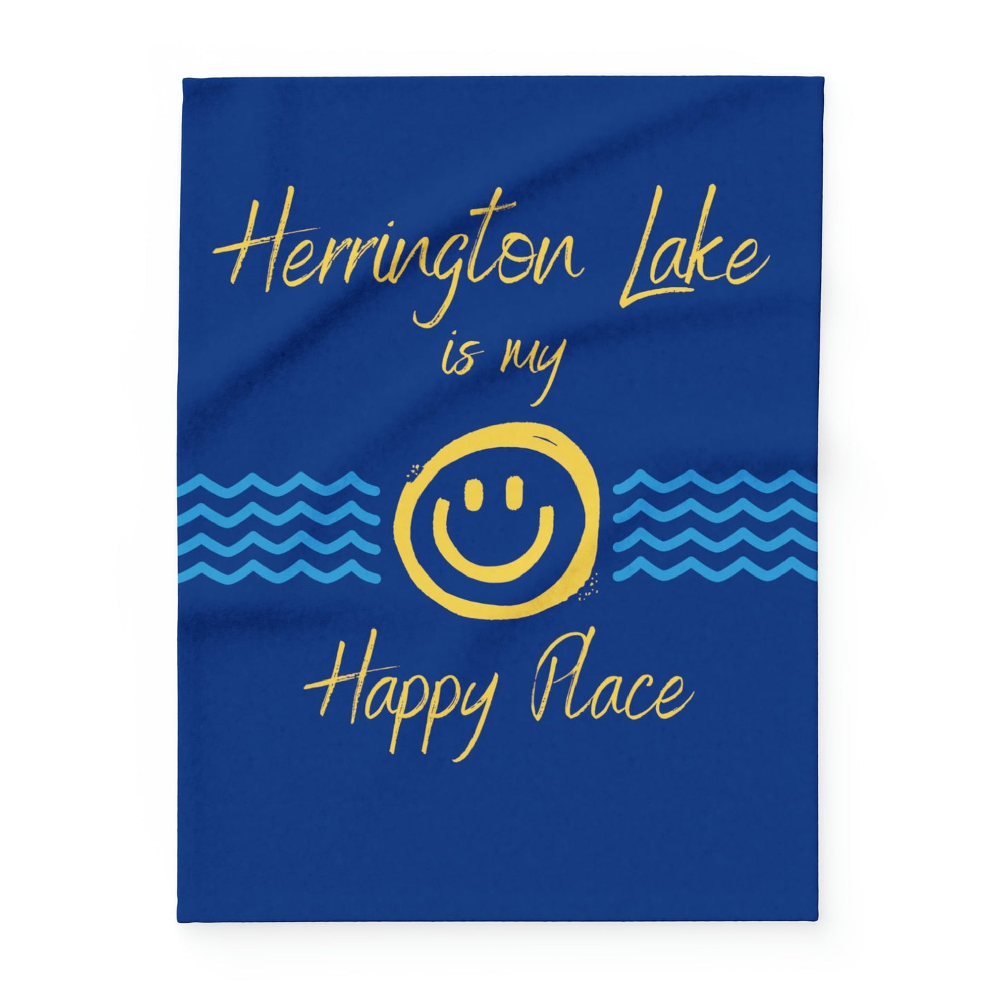 "Herrington Lake Is My Happy Place" Arctic Fleece Blanket