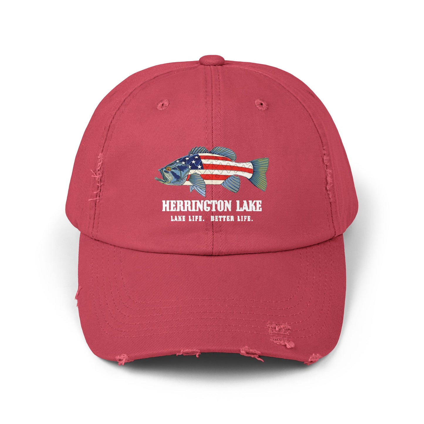 Herrington Lake Patriots All-American Angler Distressed Cap