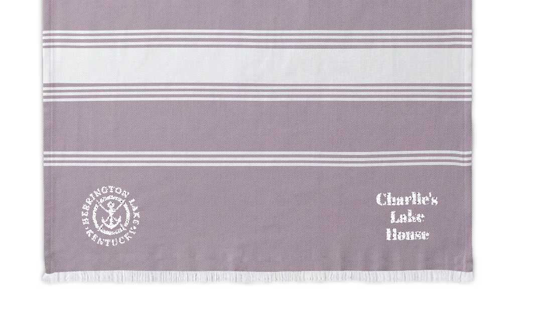 Custom Personlized Herrington Lake Nautical Collection Luxe Beach Throw (Embroidery)