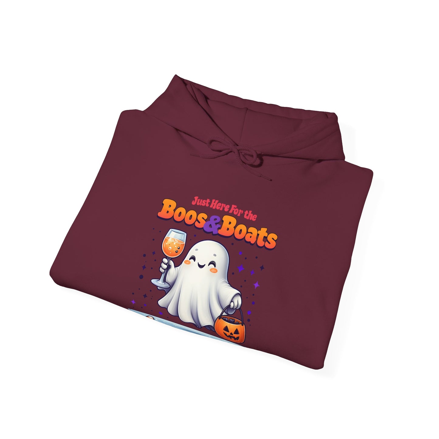 "Just Here For The Boos & Boats" Unisex Heavy Blend™ Hooded Sweatshirt