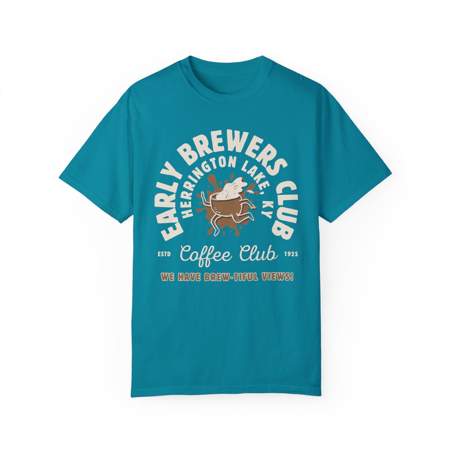 "Early Brewers Club" Coffee House Collection Premium Garment-Dyed Comfort Colors TShirt