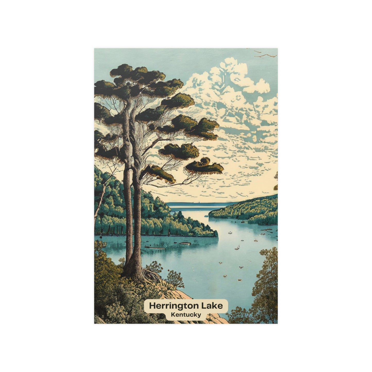 "Timeless - 1" Herrington Lake Vintage Satin Posters (210gsm)