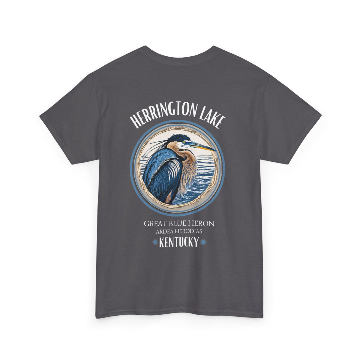 Great Blue Heron - Double-Sided Herrington Wildlife Collection Cotton Tee