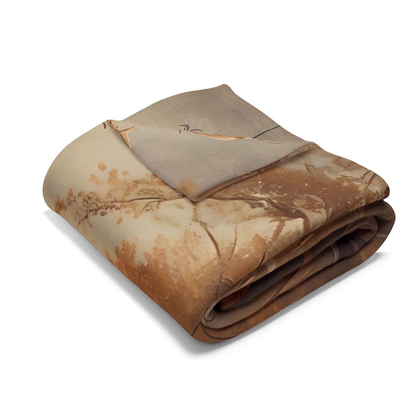 Cute Lake Ghost with Jack O'Lanterns Arctic Fleece Blanket