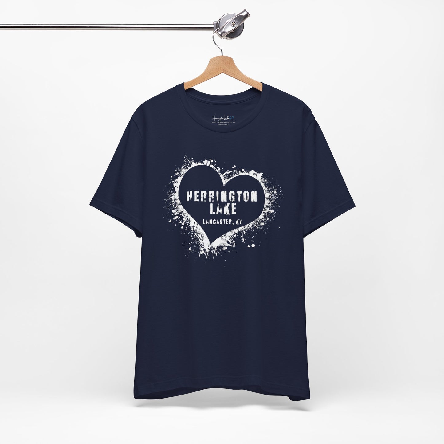 Herrington Lake Heart & Hometown Jersey Knit Cotton Tee (Lancaster, KY)