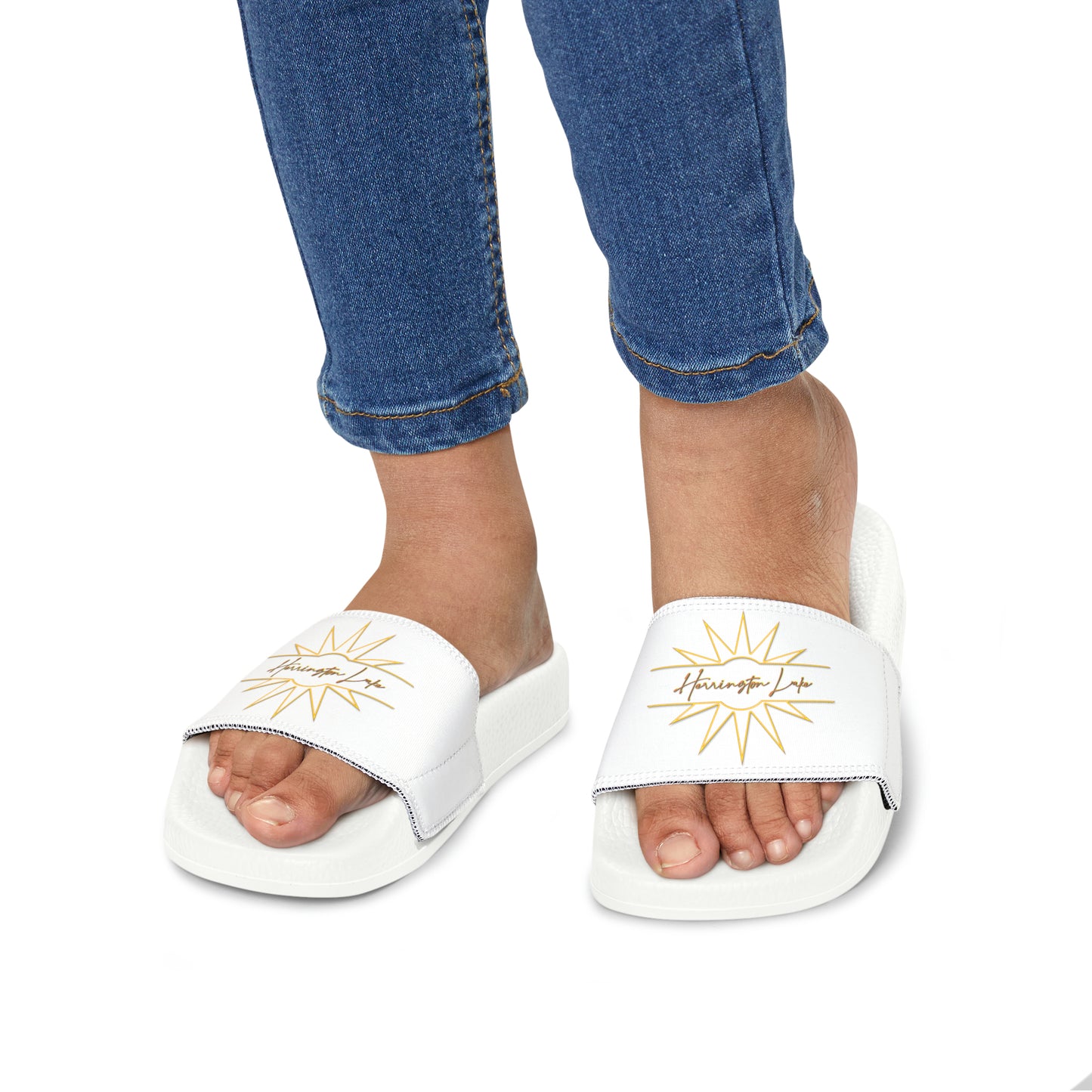 Youth HLKY Sunburst Slide Sandals, White