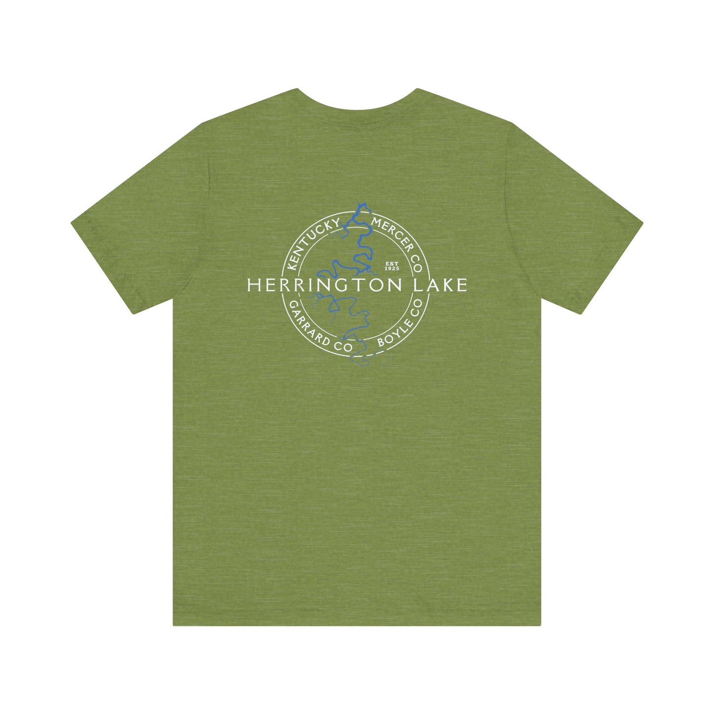 "The Classic" Herrington Lake and County Double-Sided Print Unisex Jersey Knit Cotton Short Sleeve Tee