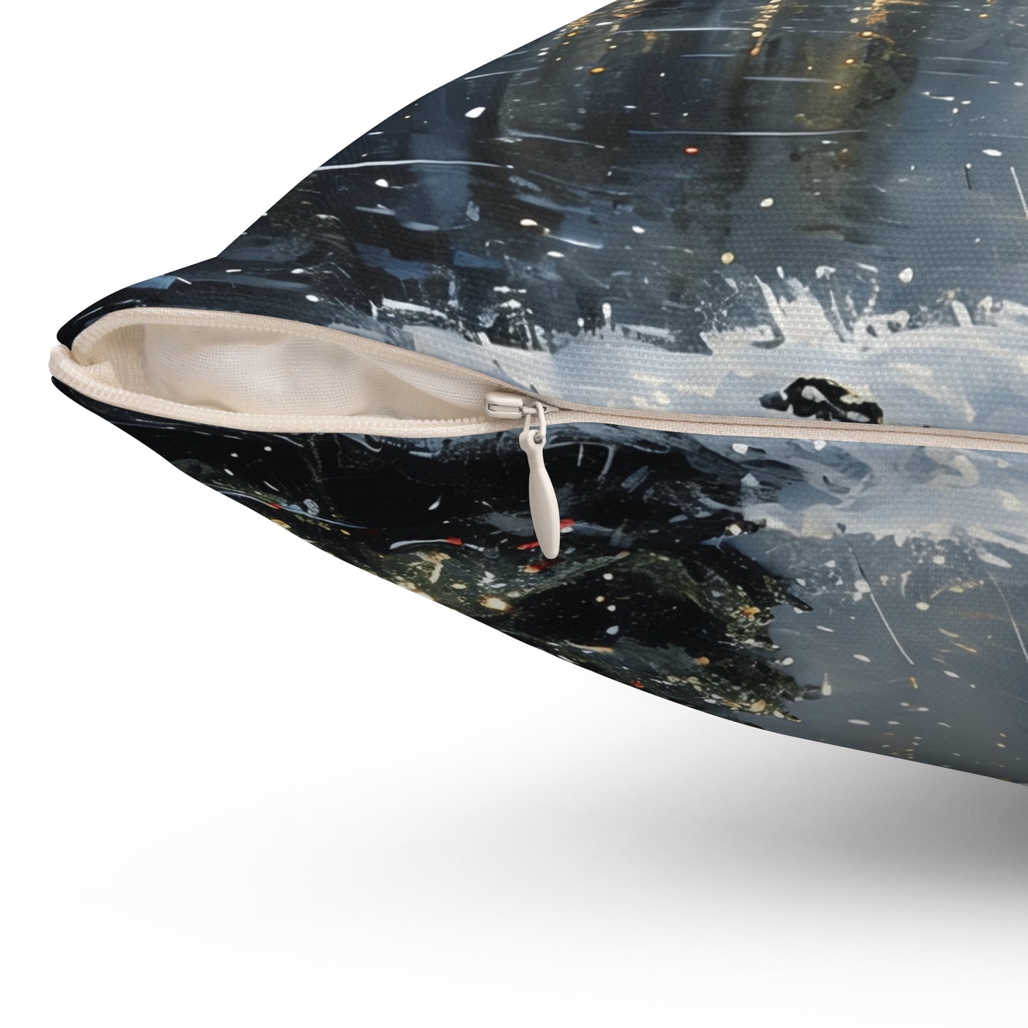 "Santa Over Herrington" Spun Polyester Square Accent Pillow