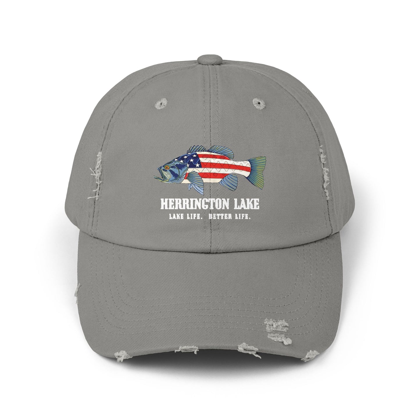 Herrington Lake Patriots All-American Angler Distressed Cap